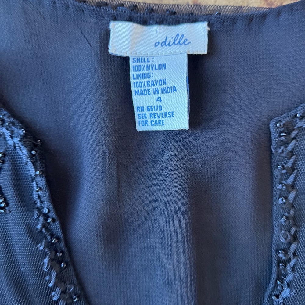 Anthropologie Sheer Beaded Mesh Top By Odille - Picture 6 of 6